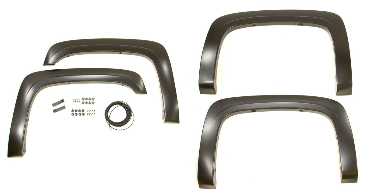 Bushwacker 07-14 Chevy Silverado 2500 HD Fleetside OE Style Flares 4pc 78.0/78.7/97.6in Bed - Black - 40923-02