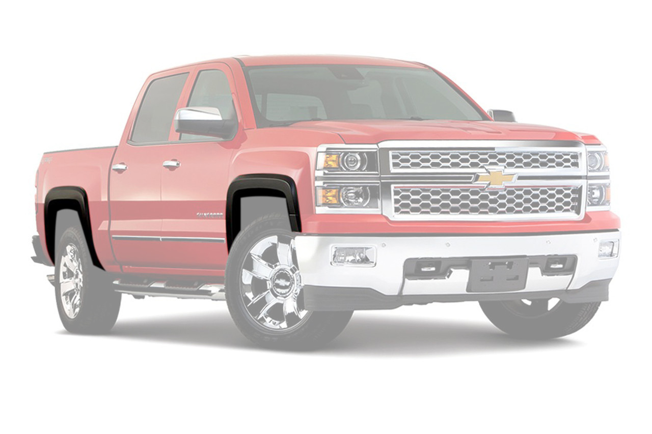 Bushwacker 19-21 Chevrolet Silverado 1500 OE-Style 4PC Fender Flares Black Smooth - 40930-02
