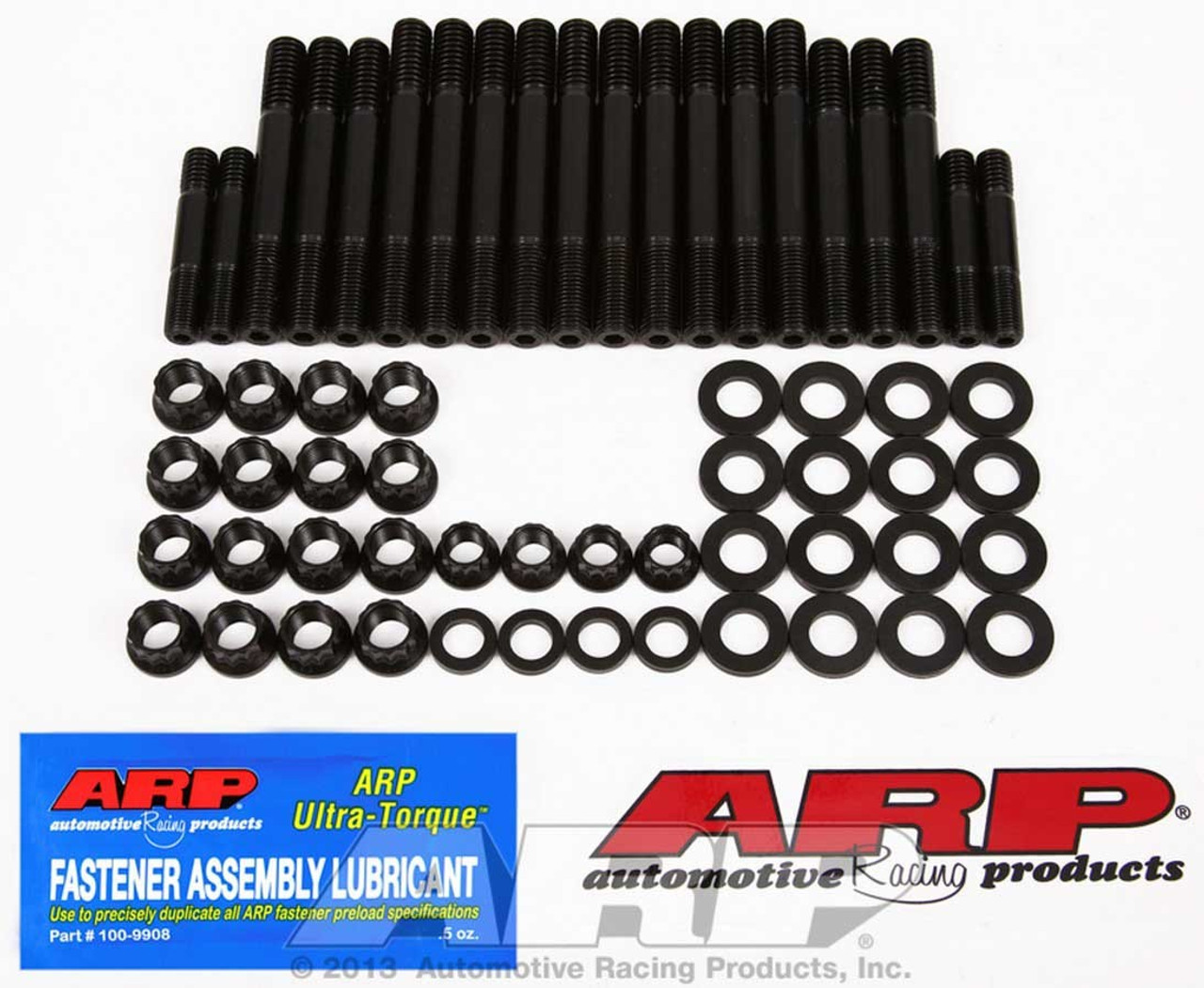 ARP Little M Iron Main Caps 4 Bolt Splayed Main Stud Kit - Black - 234-5609