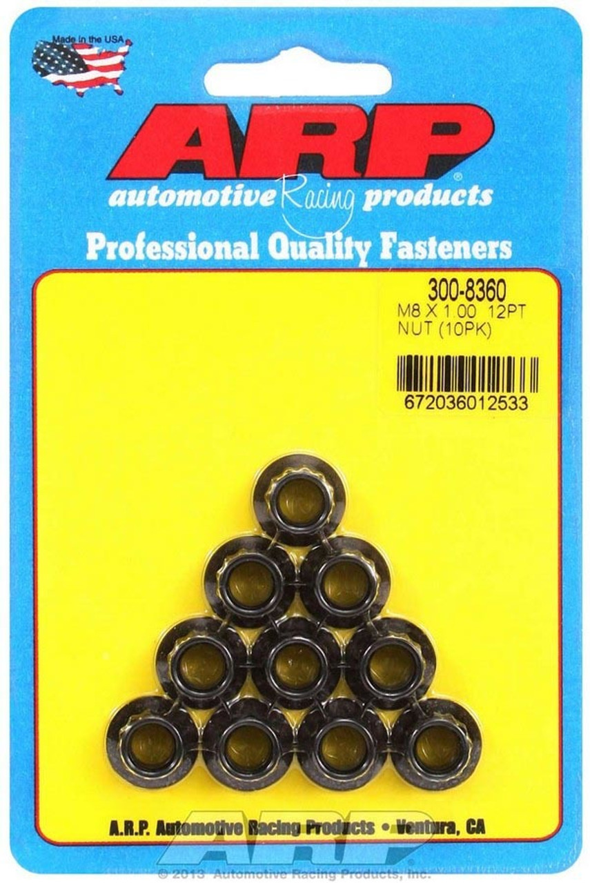 ARP M8 x 1.00 12pt Nut Kit (10 pack) - 300-8360