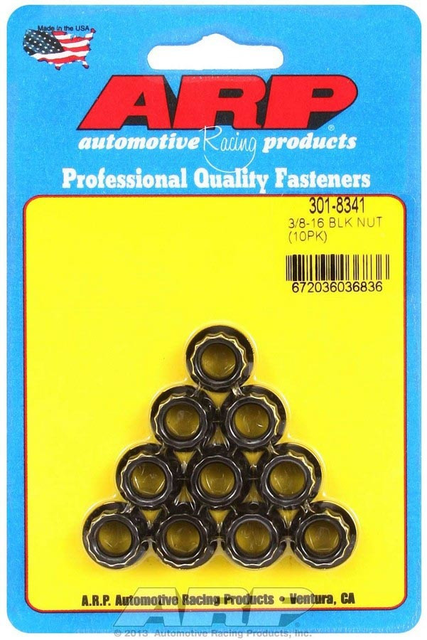 ARP 3/8 inch-16 12pt Nut Kit pkg of 10 - 301-8341