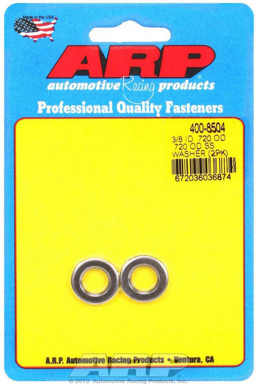 S/S Flat Washers - 3/8 ID x .715 OD (2pk)