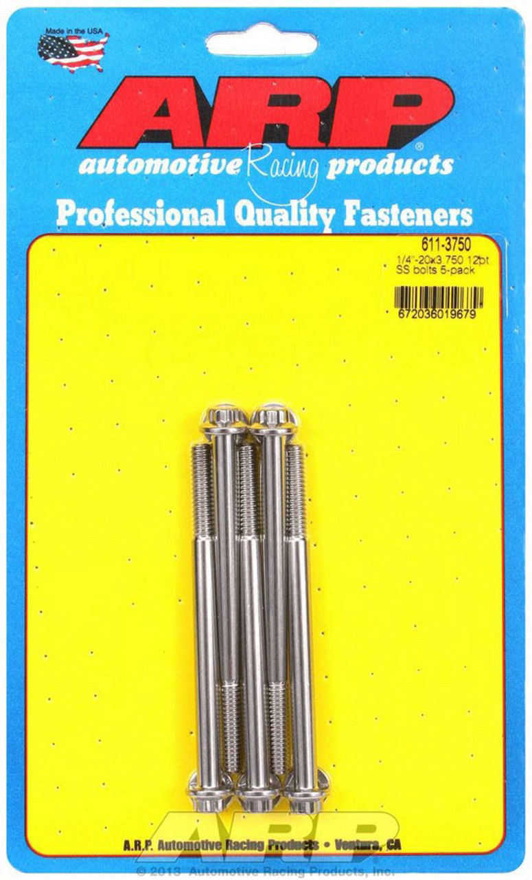 S/S Bolt Kit - 12pt. (5) 1/4-20 x 3.750