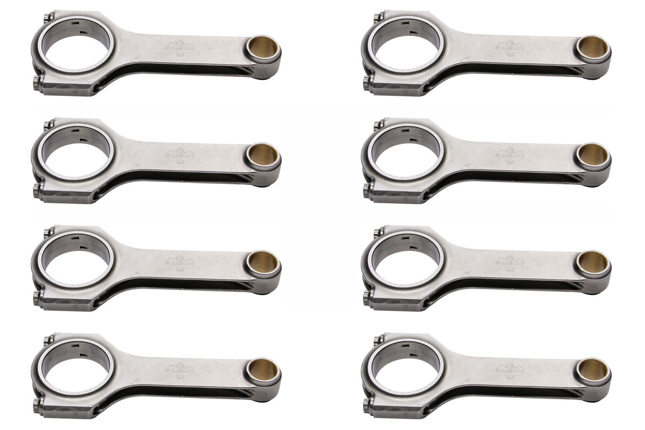 Eagle Chevrolet 350 Small Block H-Beam Connecting Rod w/ ARP 2000 Hardware (Set of 8) - CRS6200B3D2000