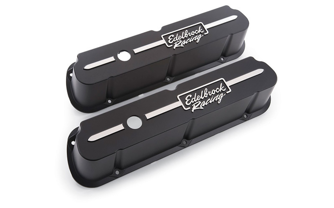 Edelbrock Valve Cover Racing Series Ford 289-302-351W CI V8 Tall Black - 41653