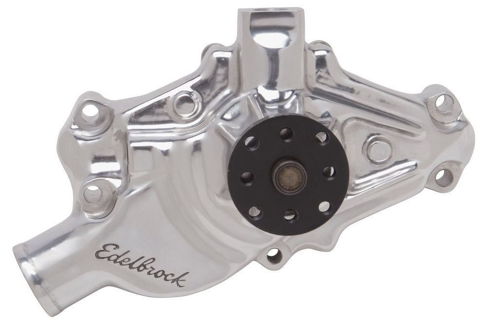 Edelbrock Water Pump High Performance Chevrolet 350 CI V8 Short Style Polished Finish - 8820
