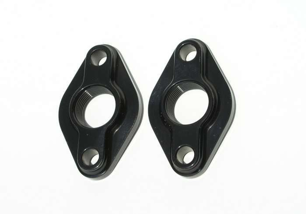 BBC Water Pump Port Adapters - Black (2pk)