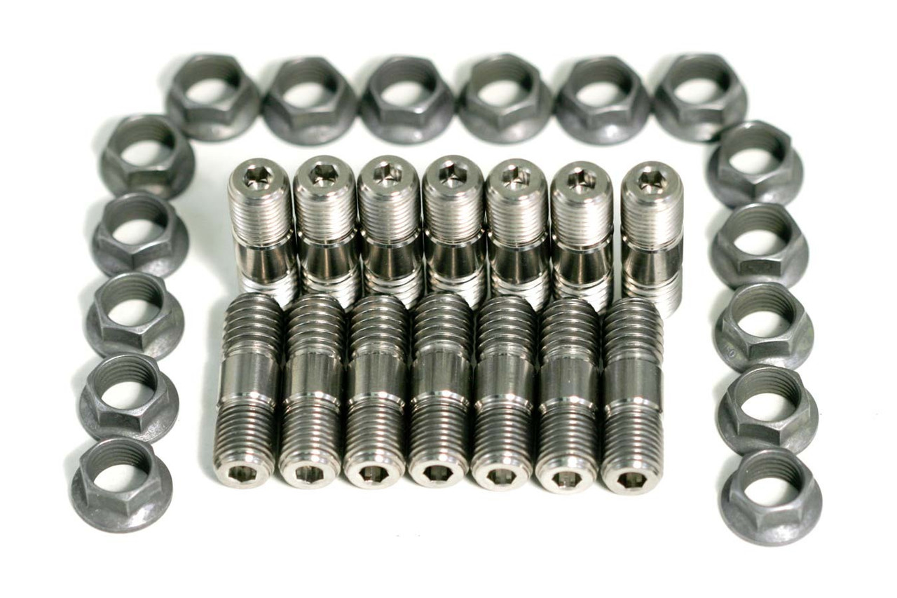 Ti Header Stud And Nut Kit 14pcs