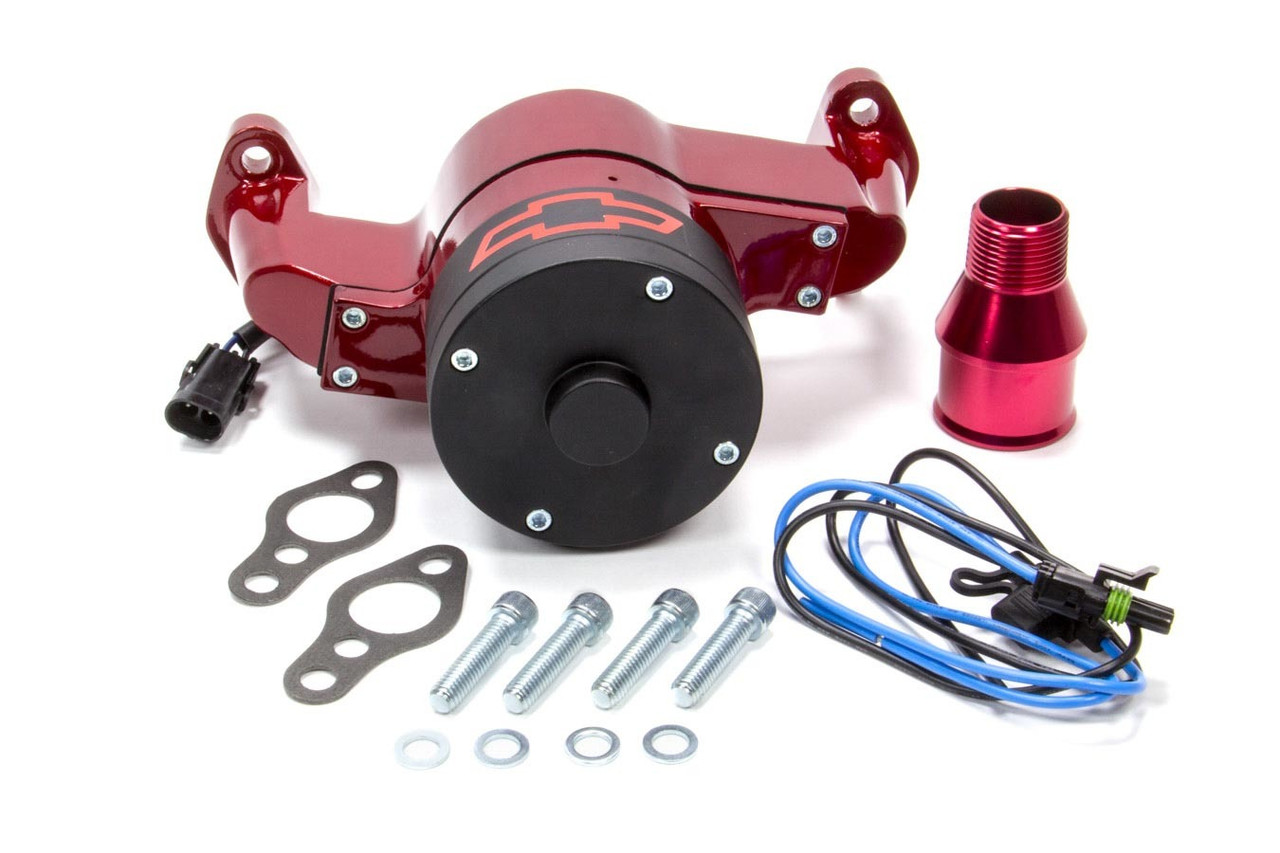SBC Bowtie Red Elect Water Pump
