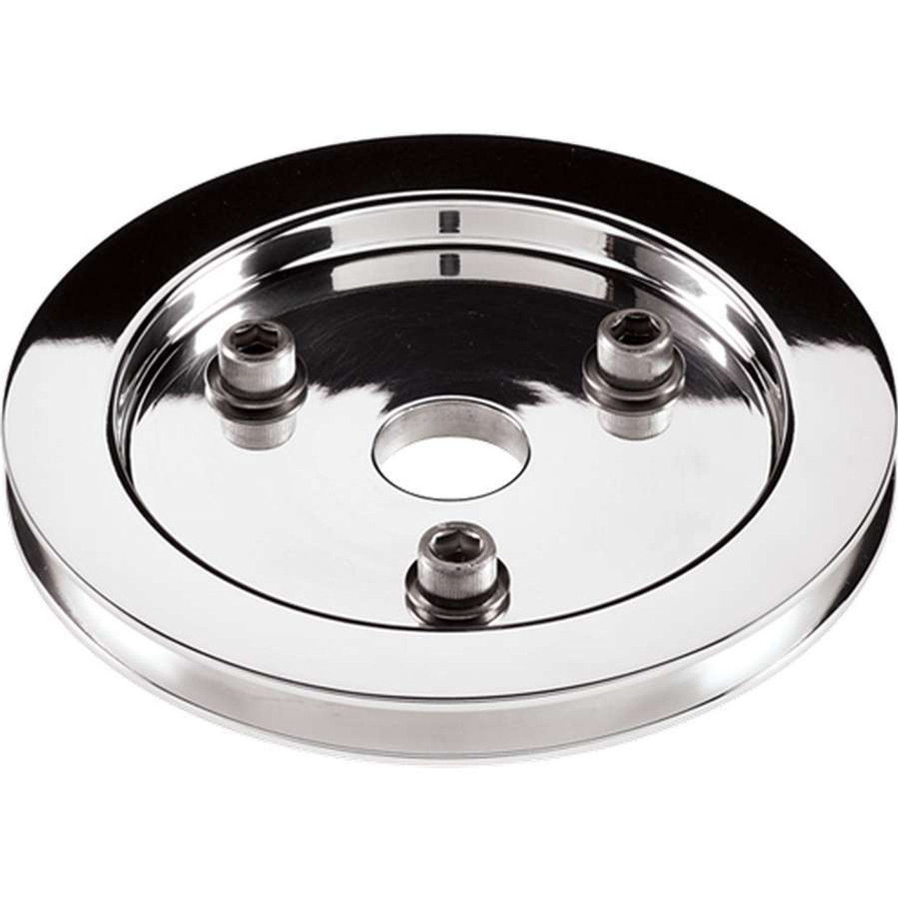 Polished SBC 1 Groove Lower Pulley