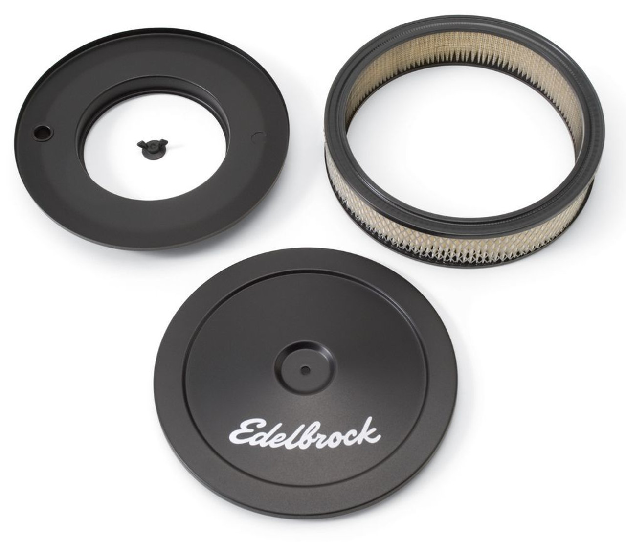 Edelbrock Air Cleaner Pro-Flo Series Round Steel Top Paper Element 10In Dia X 3 5In Black - 1203