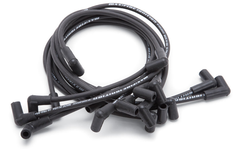 Edelbrock Spark Plug Wire Set SBC 74-88 V8 500 Ohm Resistance Black (Set of 9) - 22702