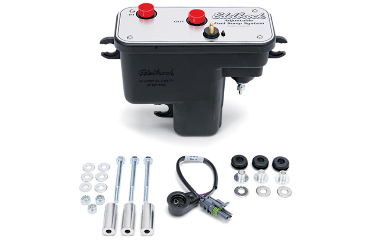 Edelbrock Fuel System Universal Fuel Sump Module Adjustable Fuel Sump Tank Only 255 LPH - 36032