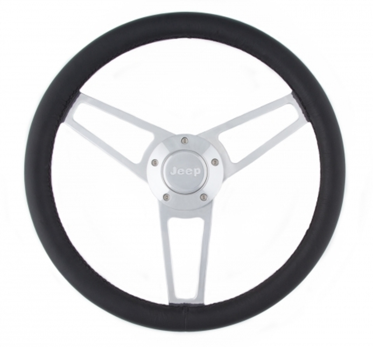 Billet Series Leather St eering Wheel Jeep Logo