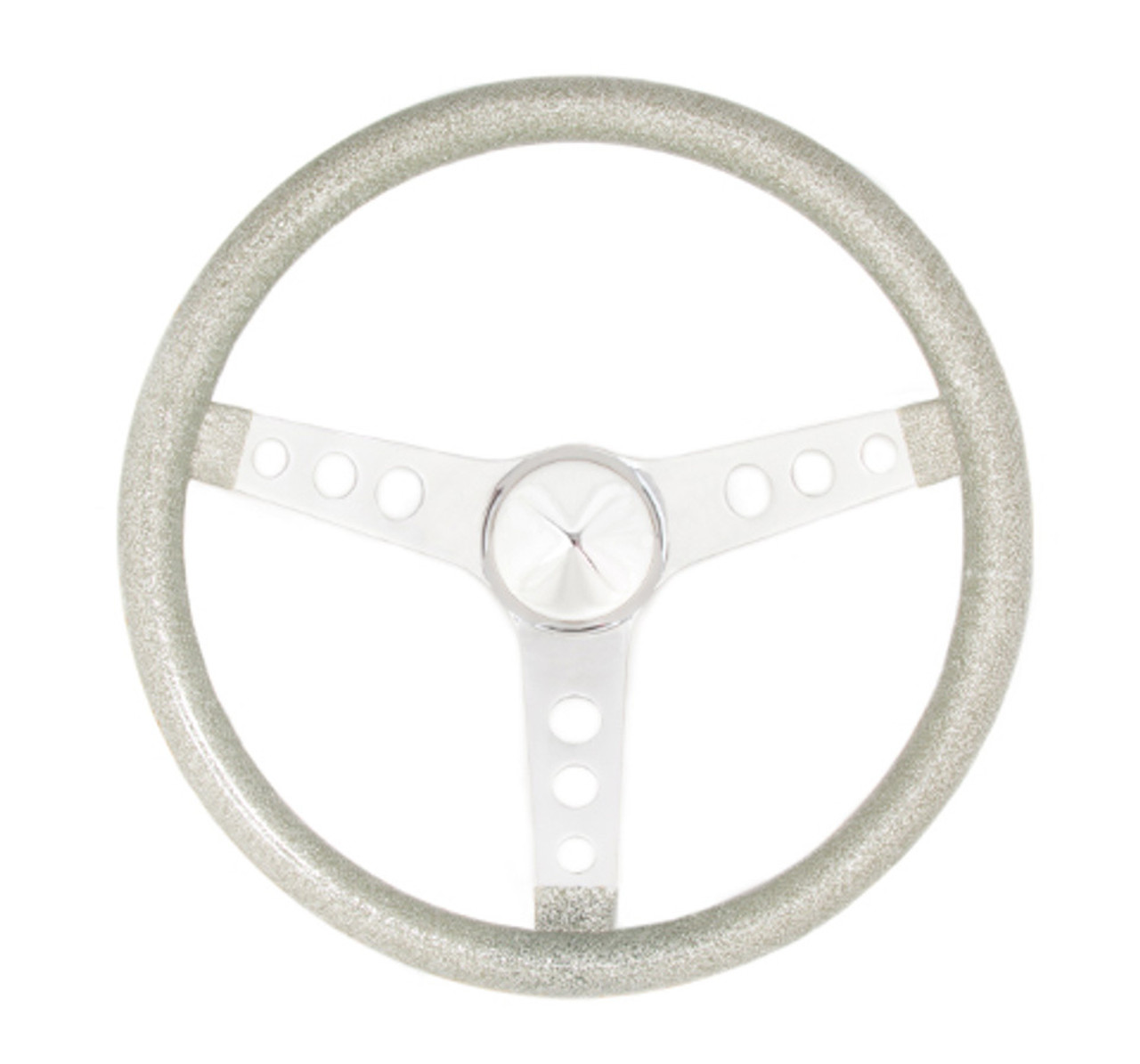 Steering Wheel Mtl Flake Silver /Spoke Chrm 15