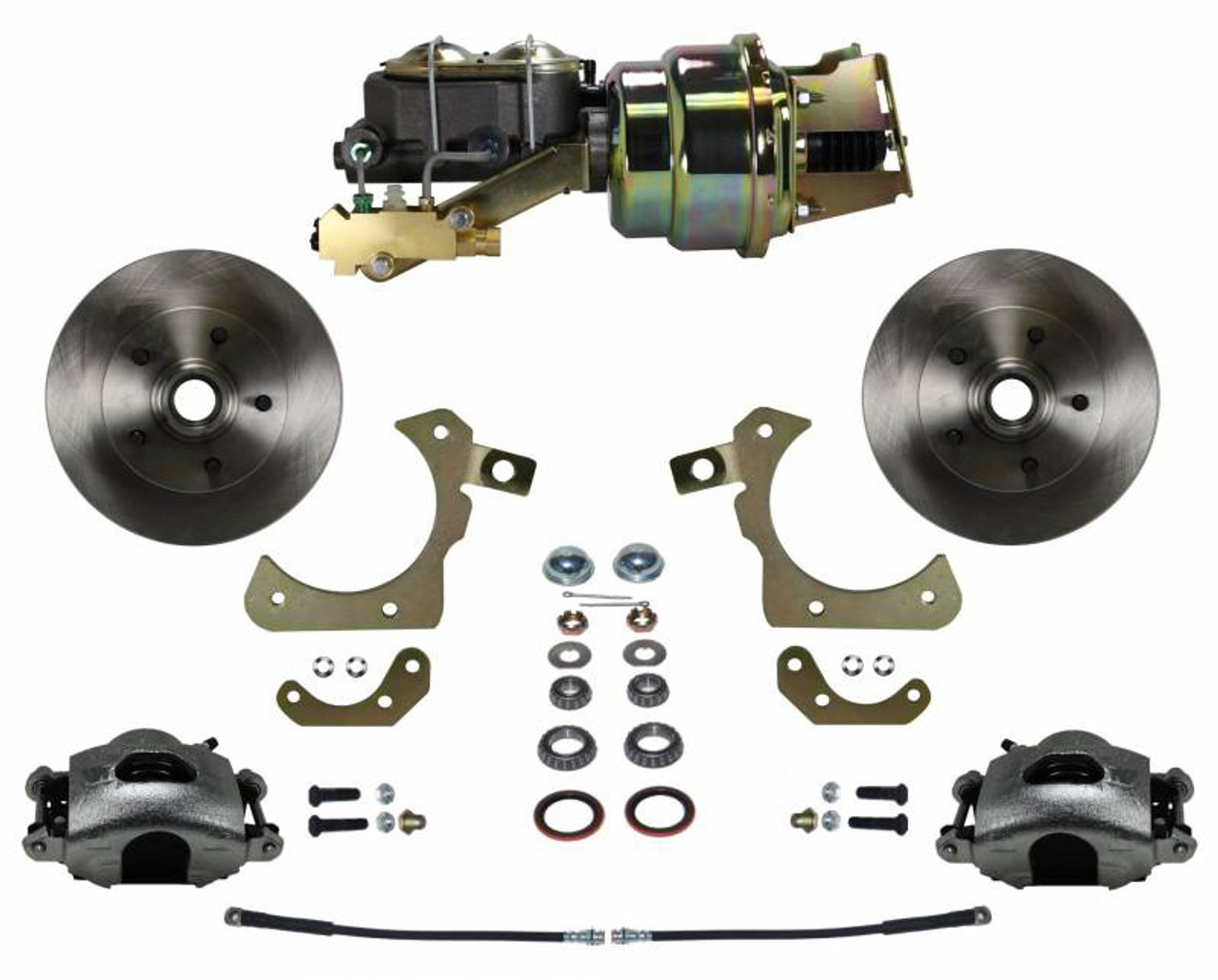 Power Front Kit with Pla in Rotors and Zinc Plate