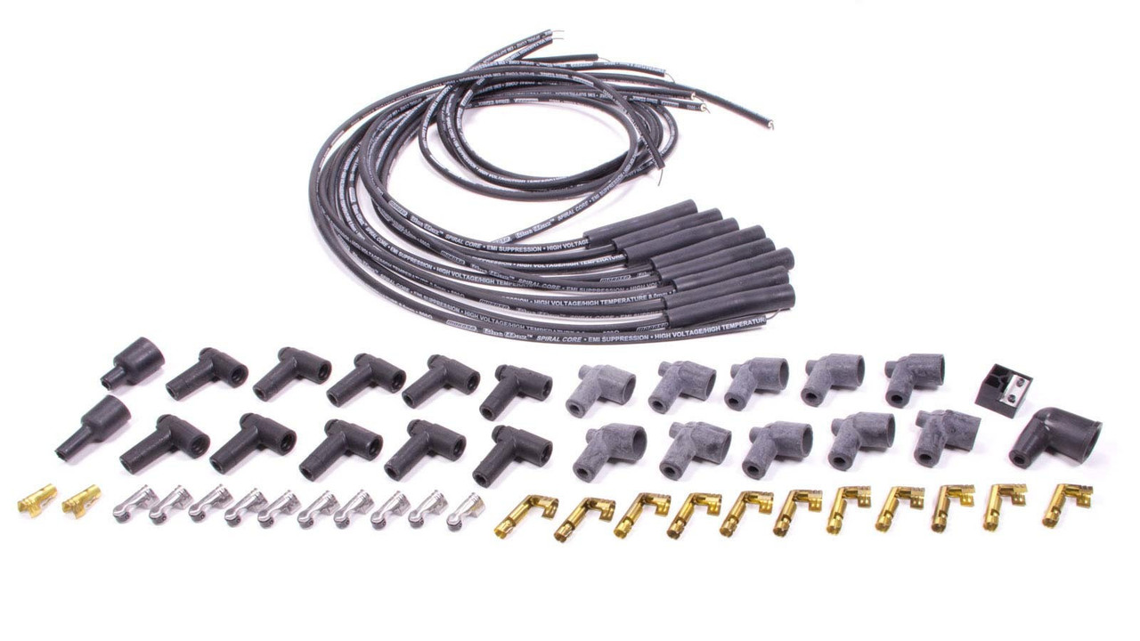 Moroso Universal Ignition Wire Set - Blue Max - Spiral Core - Unsleeved - 135 Degree - Black - 73233