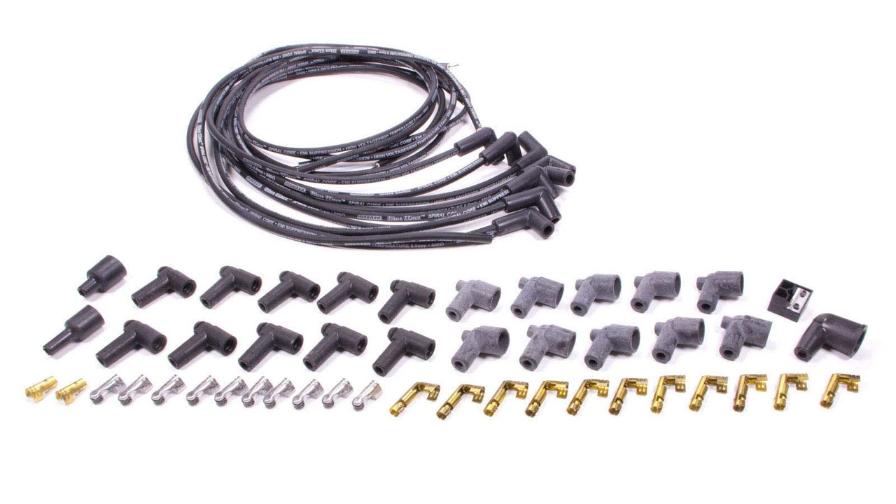Moroso Universal Ignition Wire Set - Blue Max - Spiral Core - Unsleeved - 135 Degree - Black - 73233