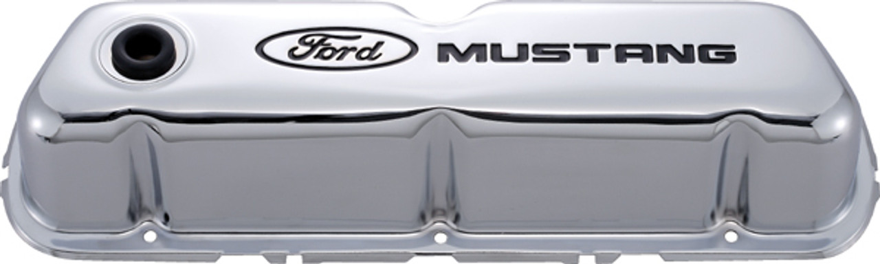 Ford Mustang Steel Valve Covers Chrome
