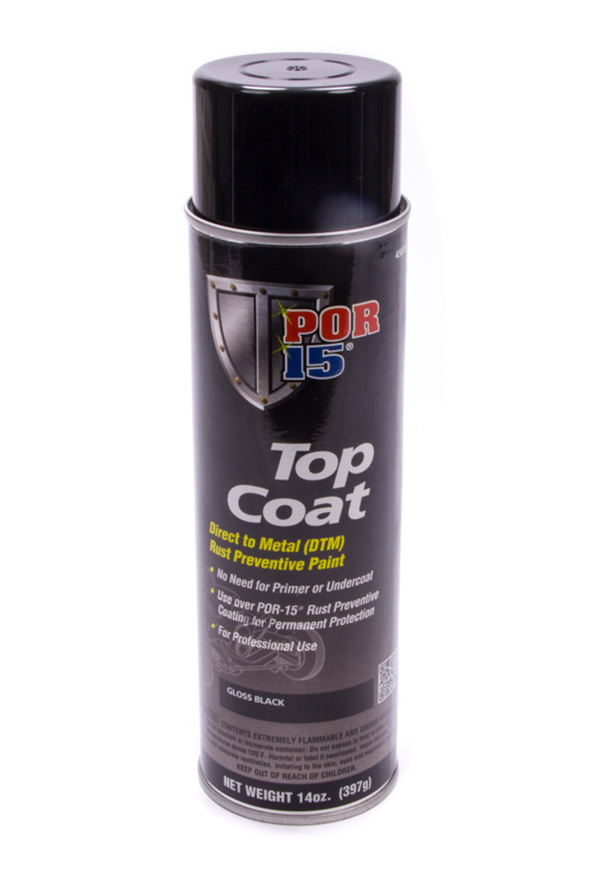 Top Coat Paint Gloss Black 14oz Aerosal