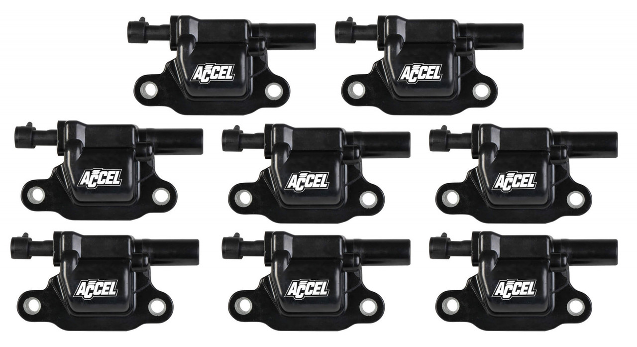 ACCEL Gen V GM Coils, 2014 and Up, Black, Square - 8 Pack (ACC-1140081-8)
