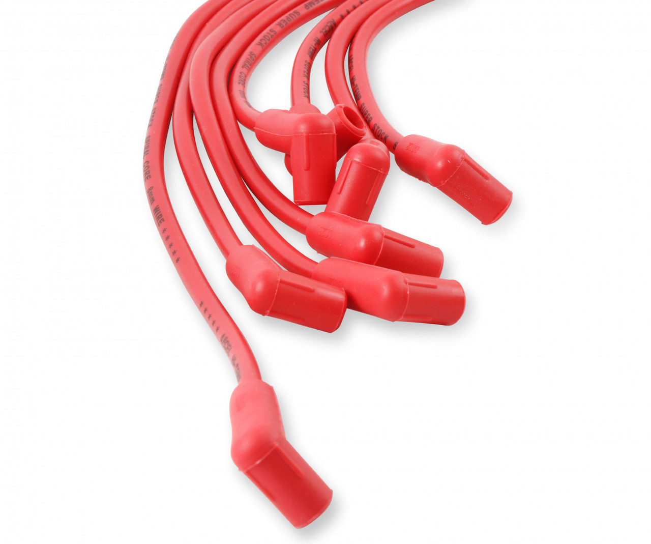 ACCEL SPARK PLUG WIRE SET - 90 DEG BOOTS - RED (ACC-15048R)