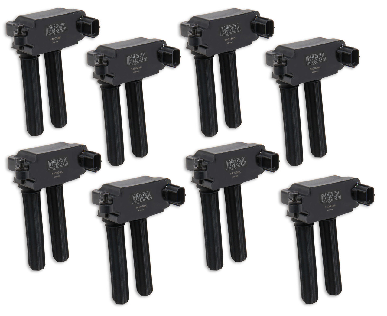 ACCEL Ignition Coil 2005-2020  Gen 3 Chrysler Hemi 5.7L/6.1L/6.2L/6.4L, black, Dual Plug, 8-pack (ACC-140038K-8)