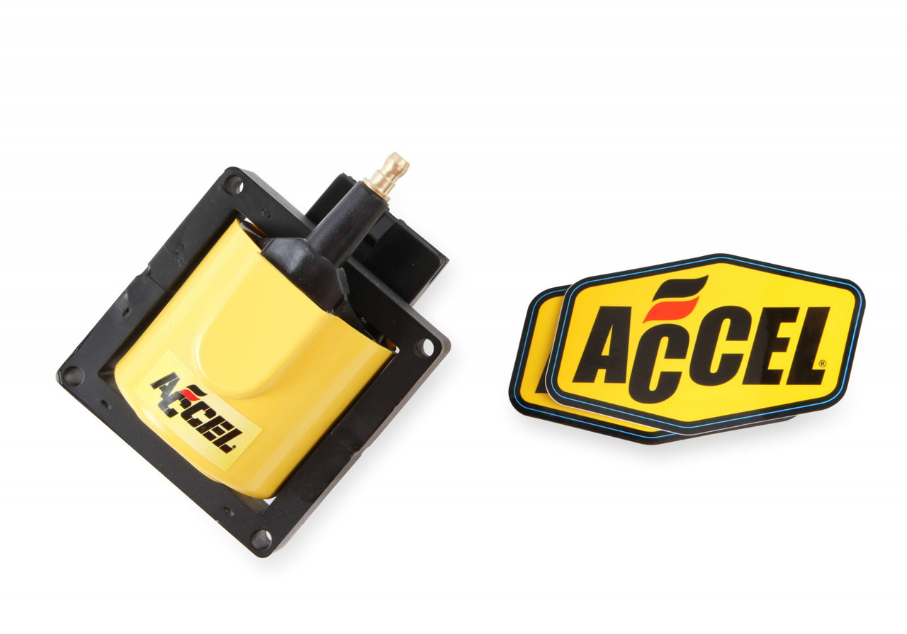ACCEL Ignition Coil - SuperCoil - 1984-1998 Ford EEC-IV - Yellow - Individual (ACC-2140012)
