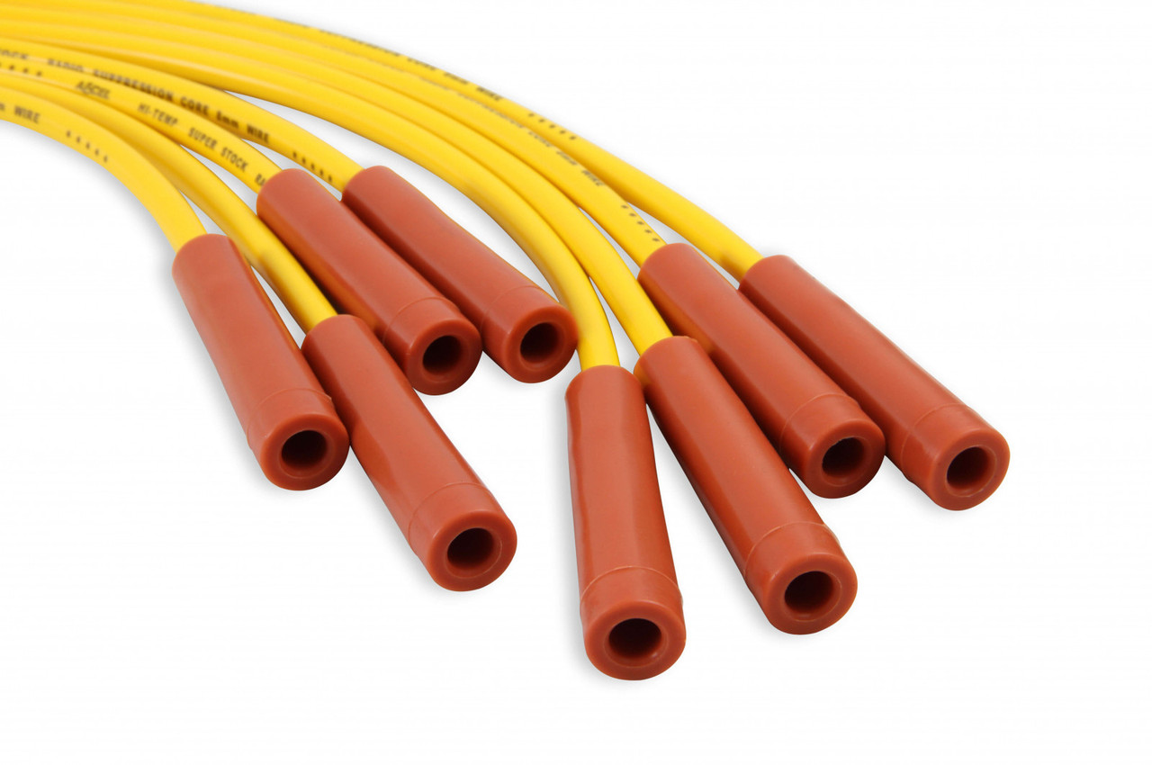 ACCEL Spark Plug Wires - Super Stock 4000 - 8mm - Yellow (ACC-24068)