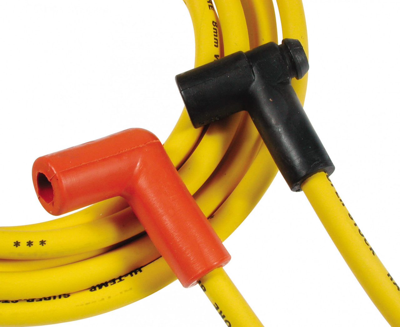 ACCEL Spark Plug Wire Set - Super Stock Graphite Core 8mm - Chevy / Pontiac 1984-91 - Yellow (ACC-24066)