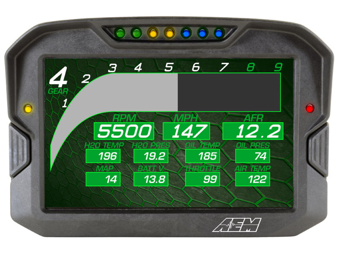 AEM CD-7 Carbon Digital Racing and Logging Dash Display - Logging / GPS Enabled (AEM-305703)