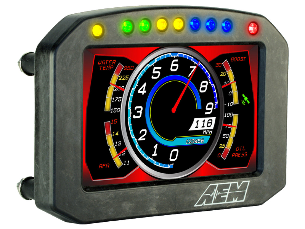 AEM CD-5 Carbon Flat Panel Digital Racing Dash Display - Non-Logging / GPS Enabled (AEM-305602F)