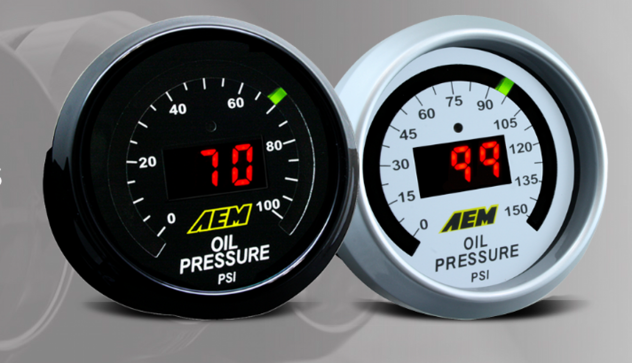 AEM Oil Pressure Gauge - 0-150 PSI (AEM-304407)