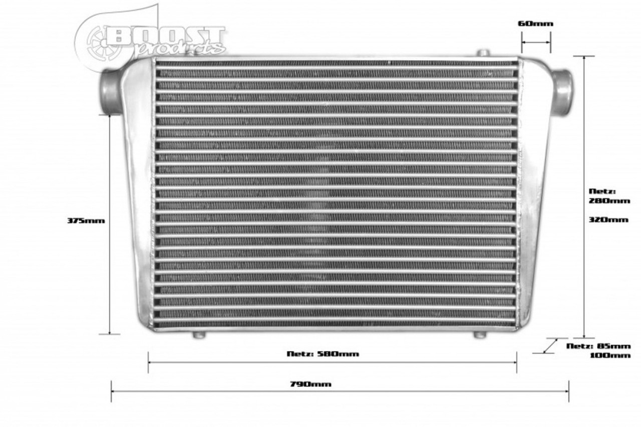 BOOST Products Competition Intercooler 1600HP 24" x 18" x 4" with 3" I/O OD (BOP-1101604510)