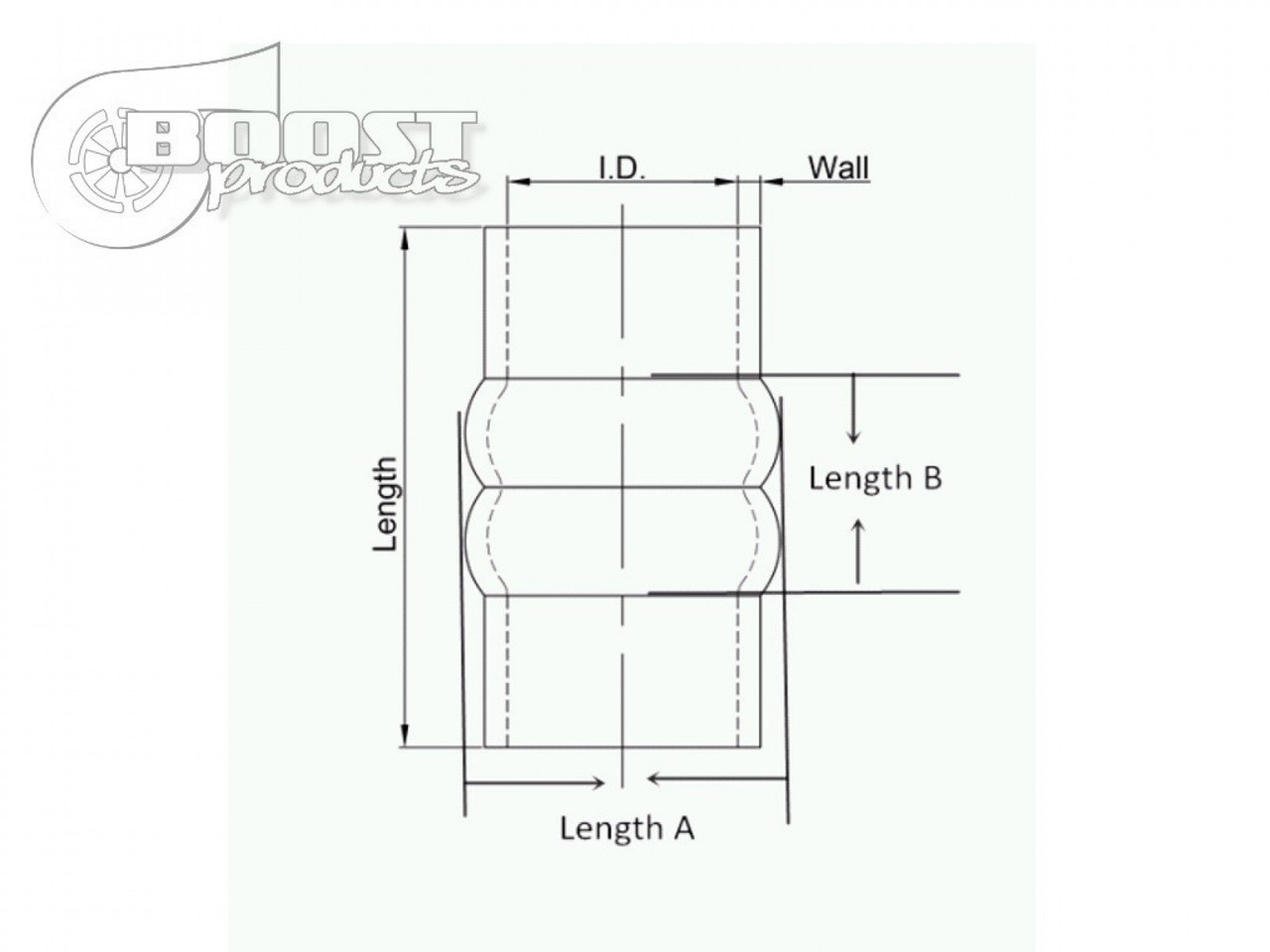 BOOST Products Silicone Coupler with Double Hump, 54mm (2-1/8") ID, Blue (BOP-3272200550)
