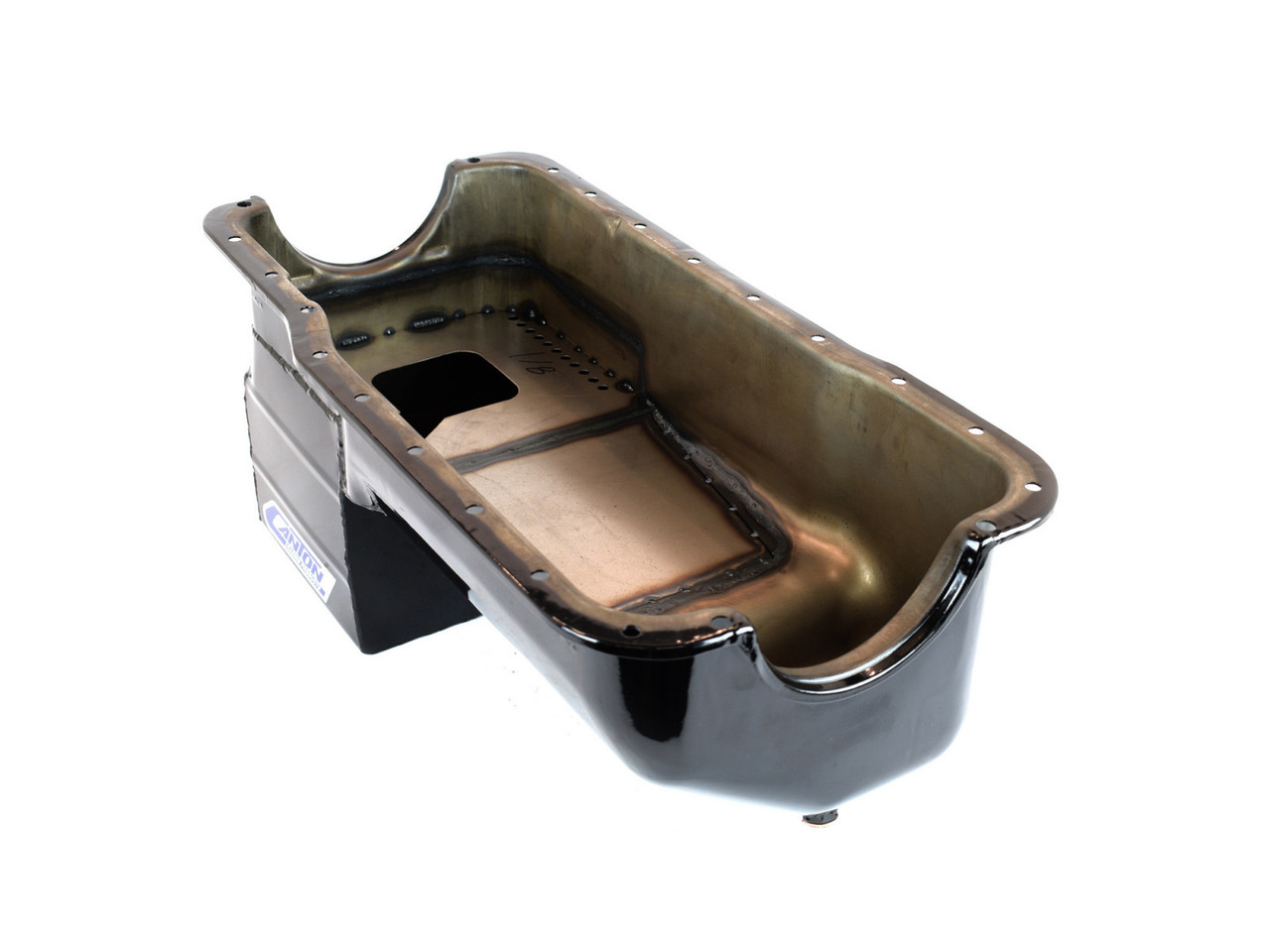 Canton 16-670 Oil Pan 351W Ford 66-77 Bronco Rear Sump Oil Pan Black Powder Coat (CRP-16-670)