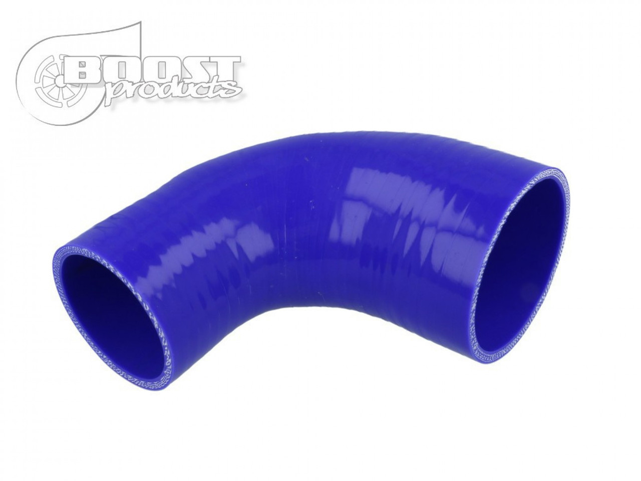 BOOST Products Silicone Reducer Elbow 90 Degrees, 76 - 63mm 3" - 2-1/2") ID, Blue (BOP-3279076063)