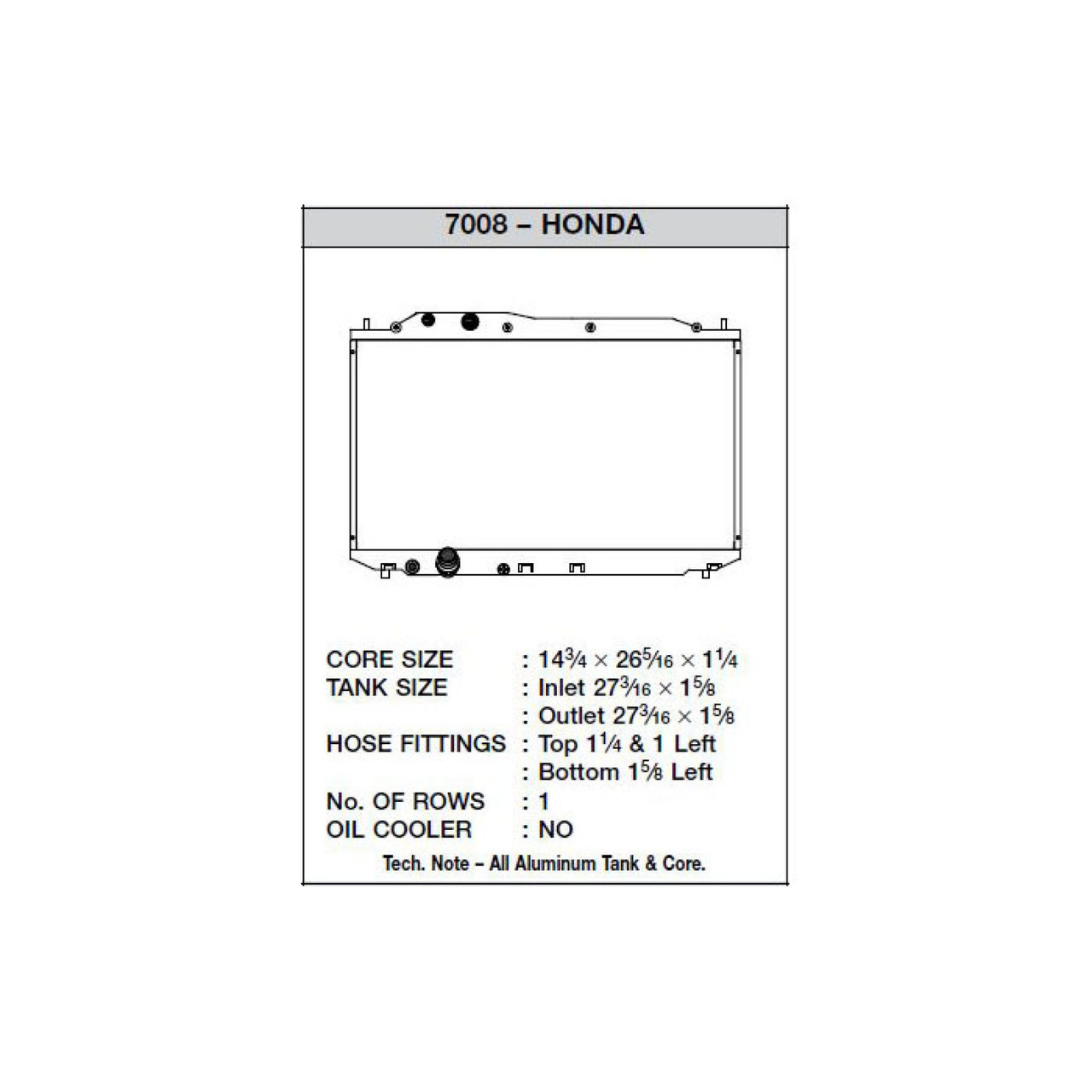 CSF 06-11 Honda Civic Aluminum Radiator (CSF-7008)