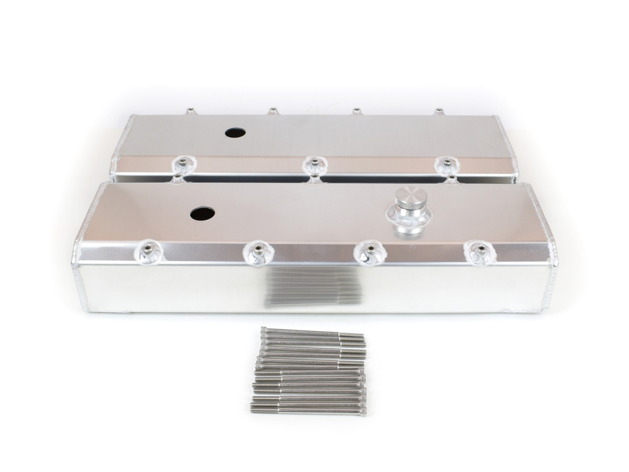 Canton 65-401 Valve Covers For Big Block Chevy Fab Alum With Fill and PCV Ports (CRP-65-401)