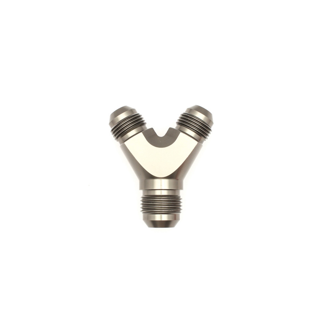 Deatschwerks Double 8AN Male Flare to 8AN Male Flare Y Block Fitting (DEW-6-02-0706) Deatschwerks Double 8AN Male Flare to 8AN Male Flare Y Block Fitting (DEW-6-02-0706)