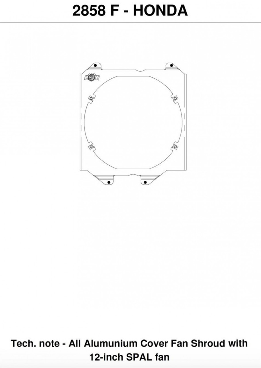 CSF 92-00 Civic All-Aluminum Fan Shroud w/ 12-inch SPAL fan (CSF-2858F)