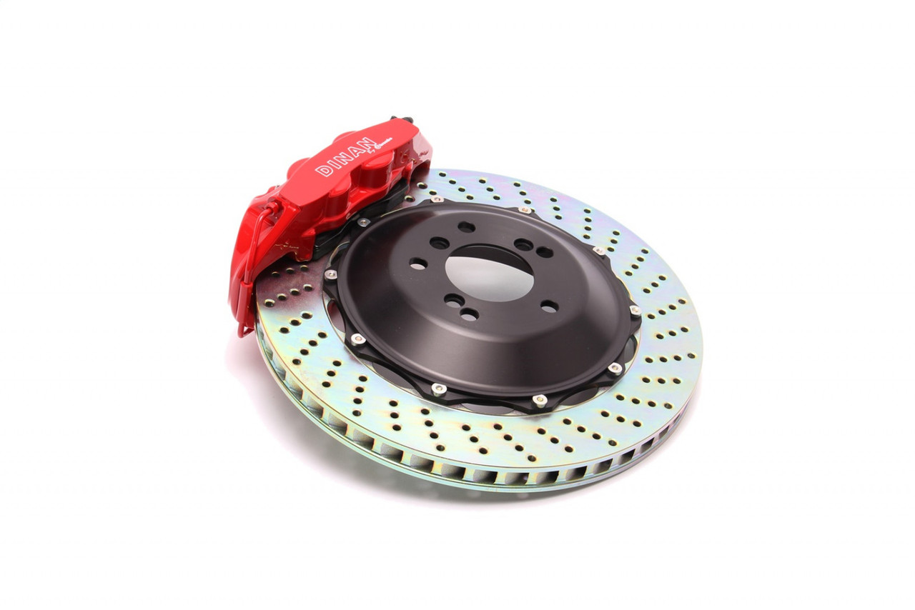 Dinan by Brembo Front Brake Set - 2000-2006 BMW X5 Red Calipers Drilled (DIN-D290-0535-RD)