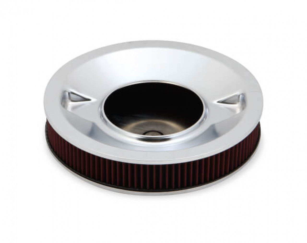 Holley 4500 drop base air cleaner chrome w/3" red washable gauze filter (HOL-1120-4530)