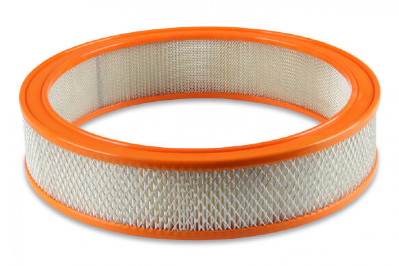 Holley Air Filter - 14"x3"  - White Paper Element - Orange Ring (HOL-1120-179)