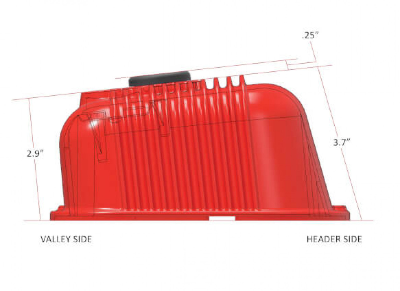 Holley Vintage Series Finned Valve Covers - BBC - Holley Red Machined (HOL-1241-303)