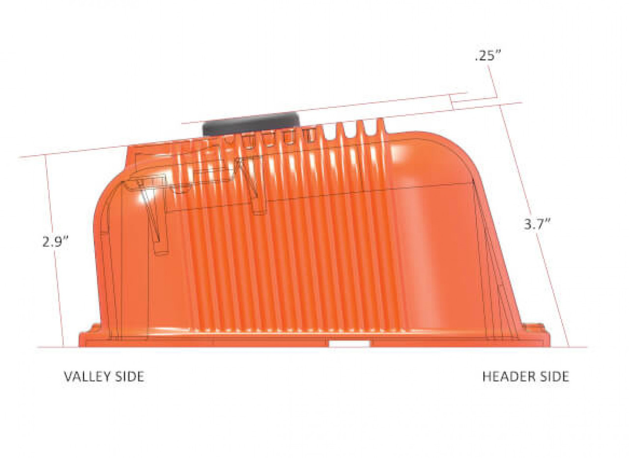 Holley Vintage Series Finned Valve Covers - BBC - Factory Orange Machined (HOL-1241-304)
