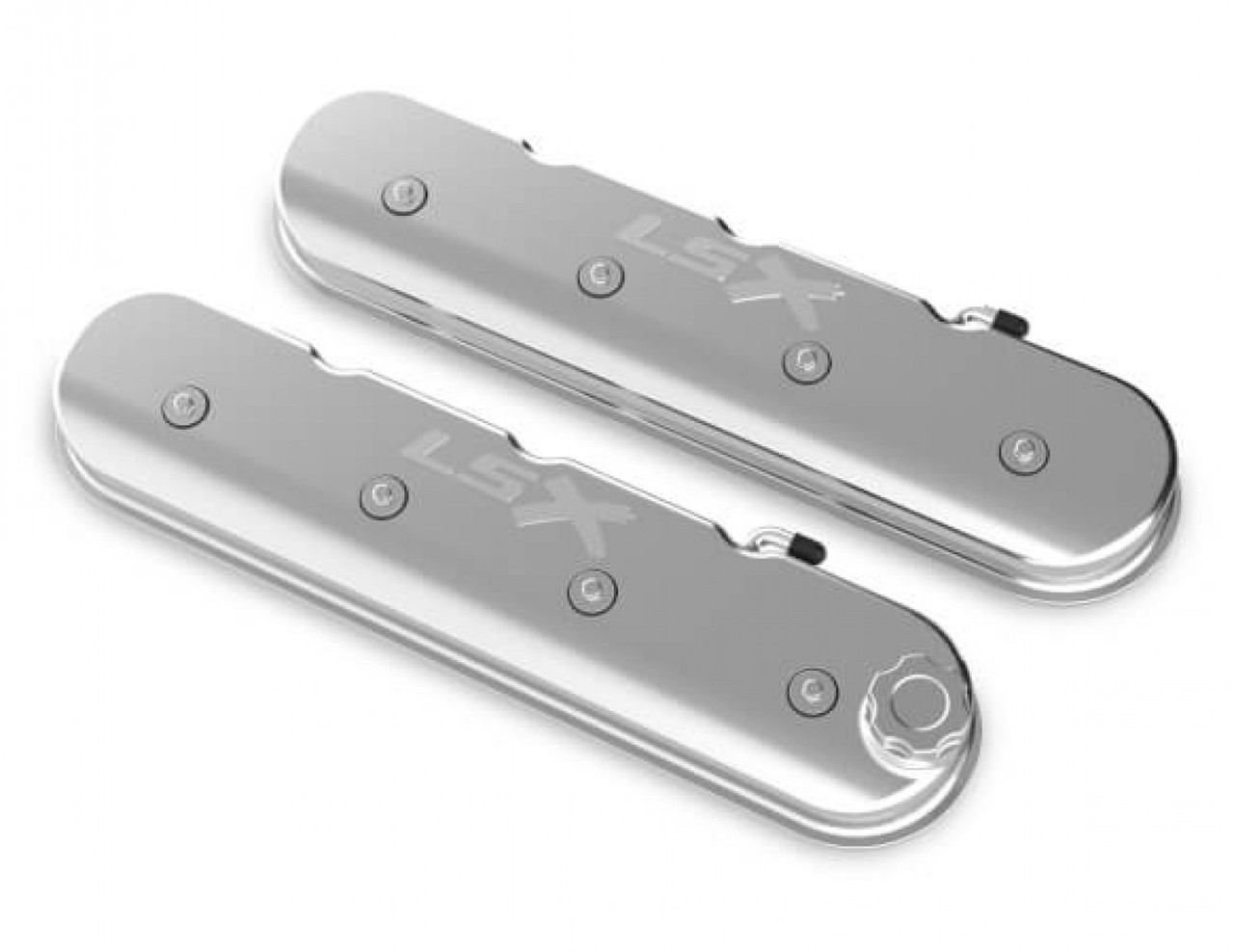 Holley Tall LS Valve Cover with LSX Logo - Polished Finish (HOL-1241-406) Holley Tall LS Valve Cover with LSX Logo - Polished Finish (HOL-1241-406)