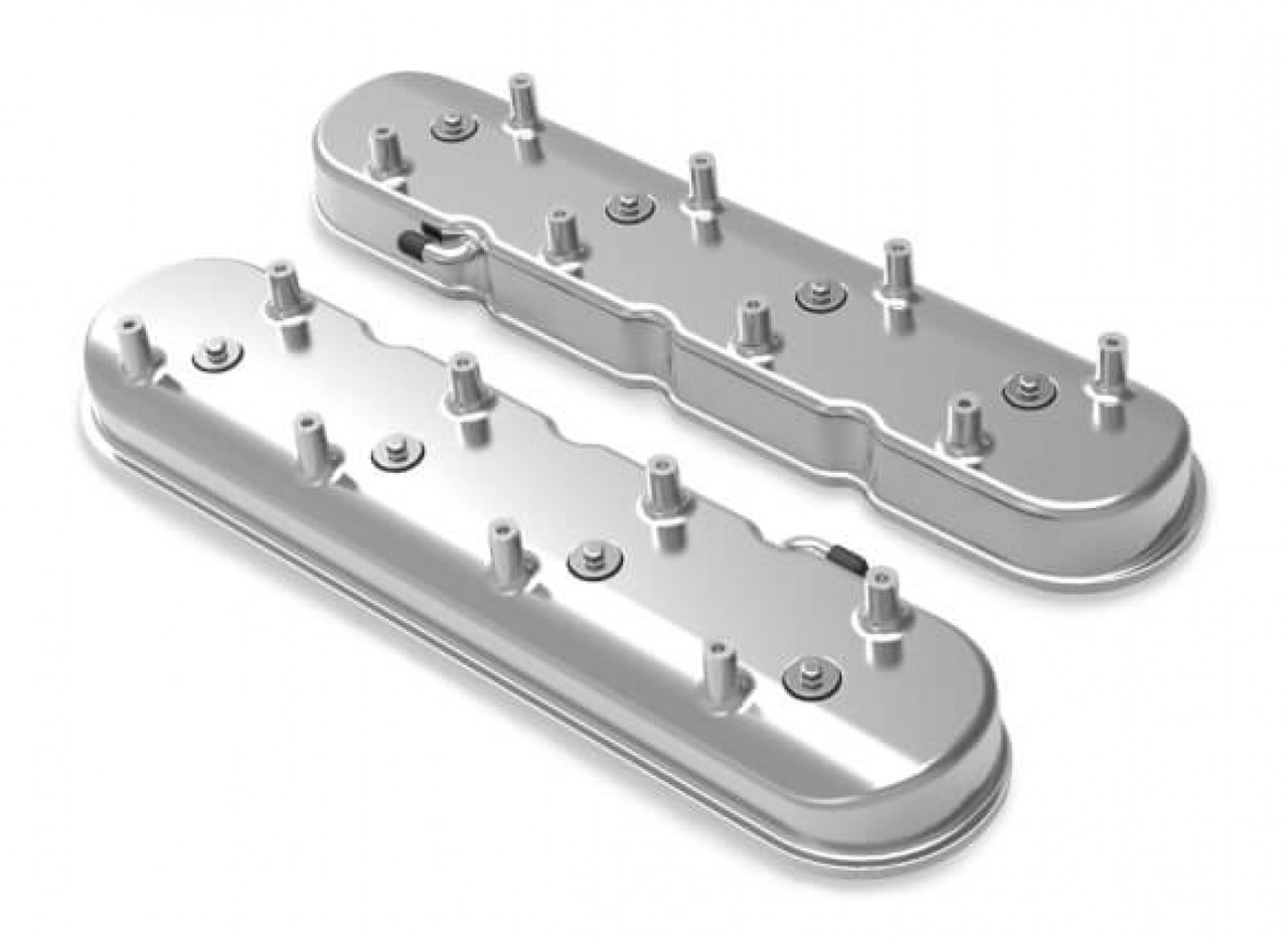Holley Tall LS Valve Covers for Dry Sump Applications - Polished (HOL-1241-96)