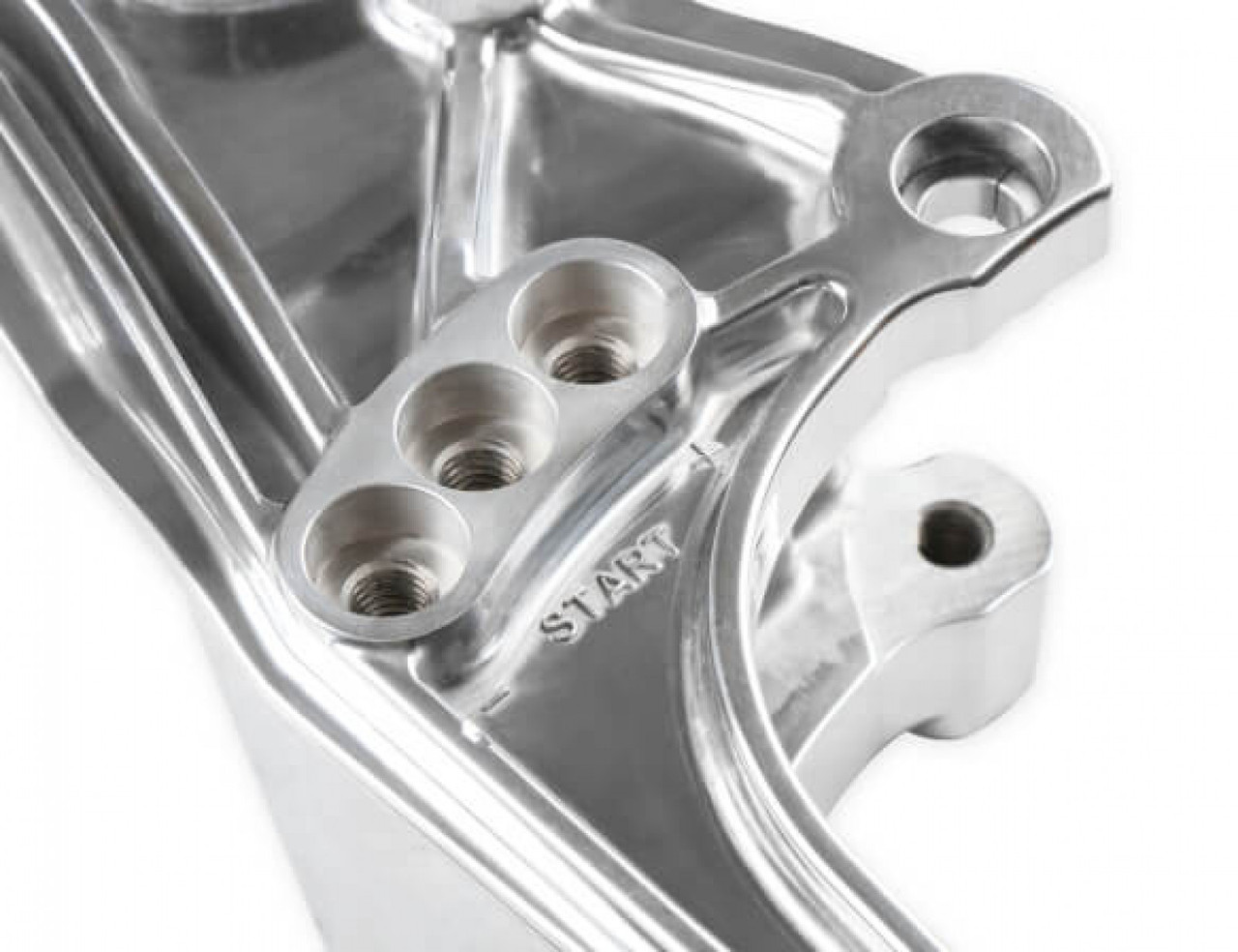 Holley Low-Mount LS Drive System (Alt, P/S w/o A/C) Driver's Side- Polished Finish (HOL-220-156P)