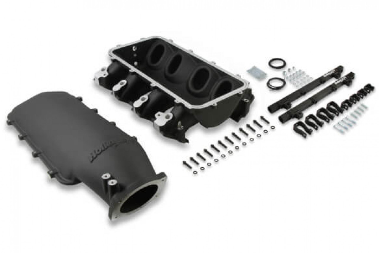 Holley Lo-Ram Manifold Kit Single Injector- Black - GM LS3/L92 (HOE-3300-679BK)